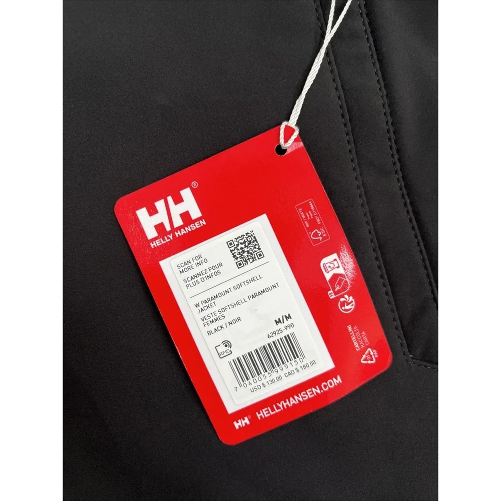 Helly Hansen Paramount Series Jacket Soft Shell Black Zip Women Size Medium - Picture 4 of 7
